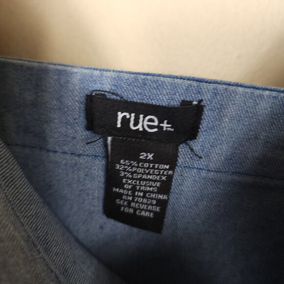 Rue21 Medium Wash Denim A-line Dress Size 2X - Picture 9 of 10